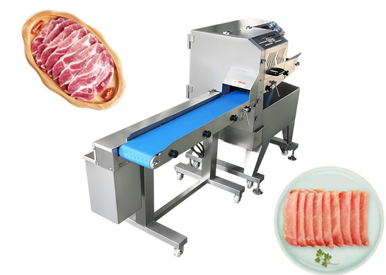 Cortador cozinhado automático assado da salsicha de bacon da carne da máquina de corte da carne da carne de porco
