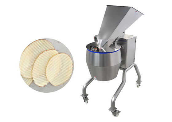 Máquina centrífuga de corte de fatias de batatas em V-Cut 1000kg/h com grande entrada