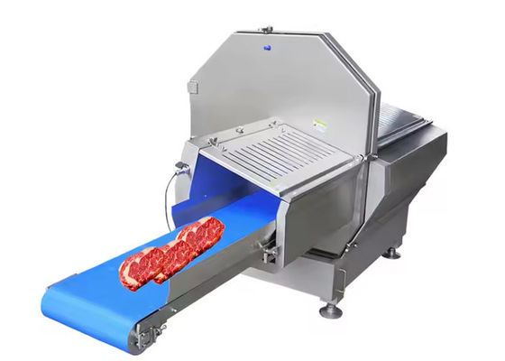 Máquina de cortar carne horizontal modelo com industrial para cortar carne bovina bacon de porco