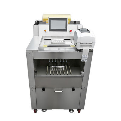 Equipamento de embalagem de supermercados Produtos comerciais de frutas e vegetais Máquina de embalagem de filme de adesão para embalagem de alimentos com função de pesagem e rotulagem