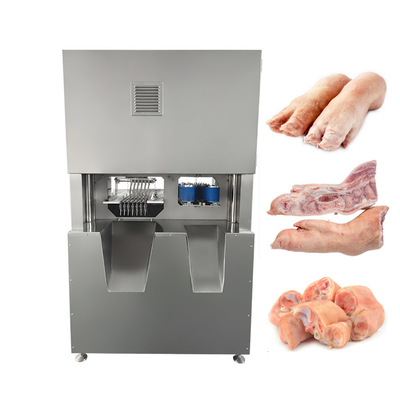 Serra de fita automática para carne com 6 lâminas - Máquina para cortar pés de porco para processadores de carne e açougueiros