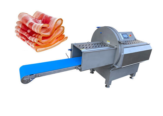 Bacon congelado comercial elétrico industrial Ham Meat Slicer do controle do PLC