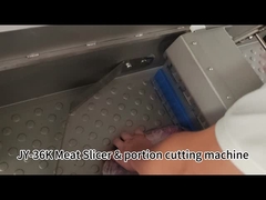 Fatiador Horizontal de Carne JY-36K com Esteira Transportadora de Saída para Fatiar Carne Bovina e Suína Congelada